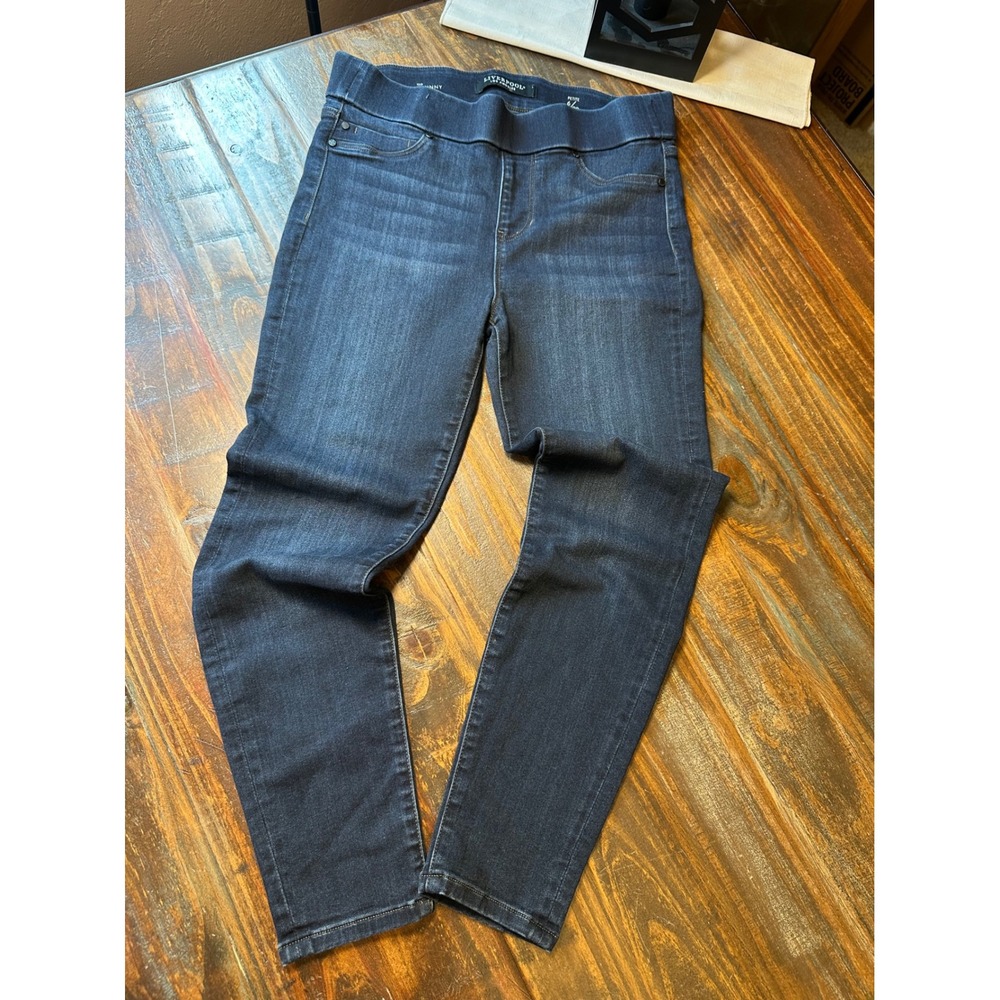 Liverpool Los Angeles The Ankle Skinny Jeans Dark Wash Pull On Petite 6/28